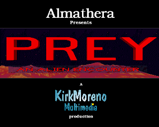 Prey: An Alien Encounter title screen for Amiga CD32